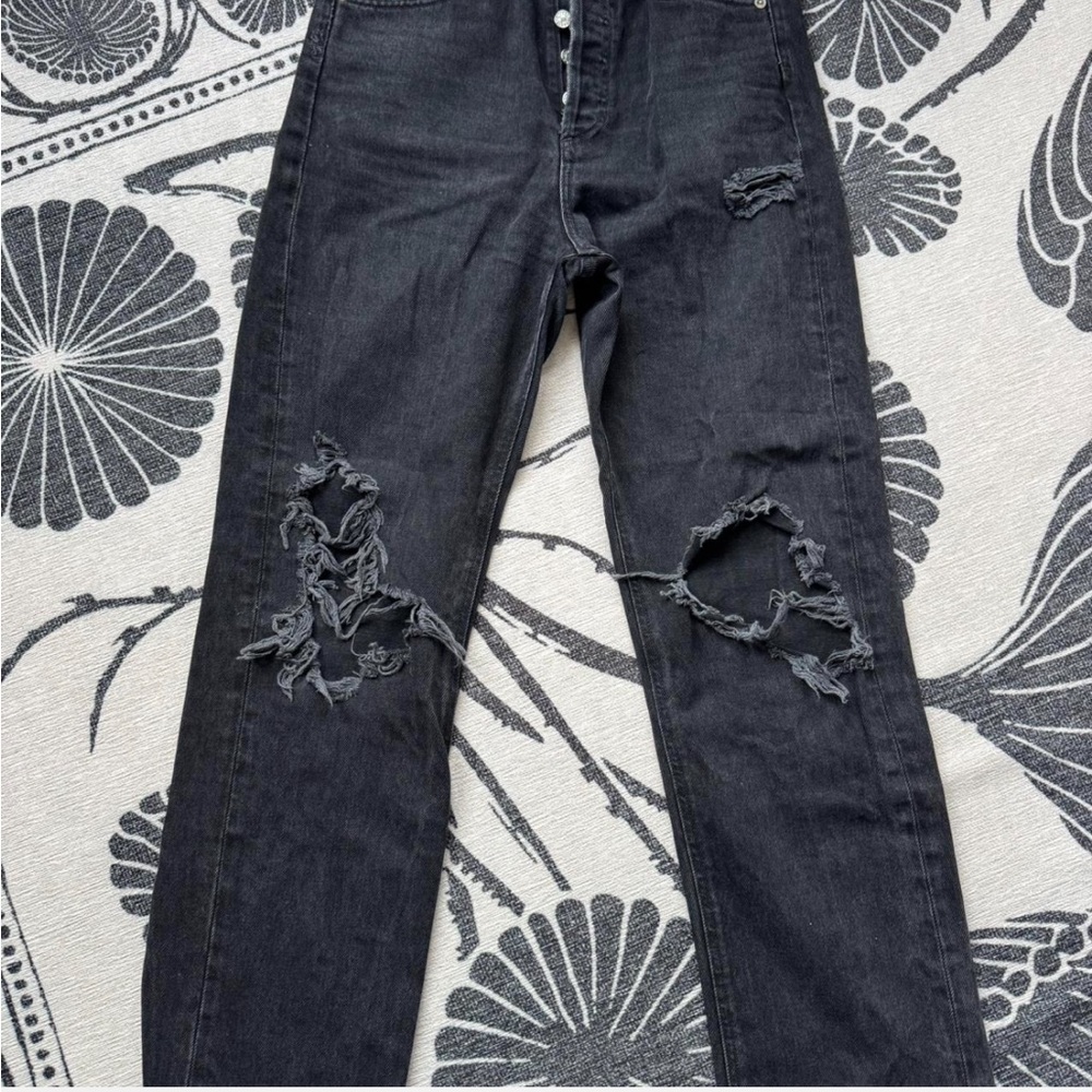 AGOLDE Black Distressed Jeans